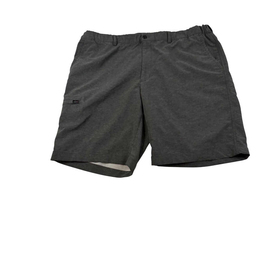 Greg Norman Mens Gray Heather Performance Golf Shorts Size 40 Stretch Activewear